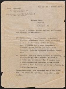 [Pismo Marii Zaborowskiej do Polskiego Radia w Warszawie]