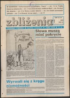 Zbliżenia : tygodnik społeczno-polityczny, 1987, nr 1