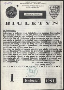 Polskie Towarzystwo Numizmatyczne. Oddział Słupsk : biuletyn, 1991, nr 1