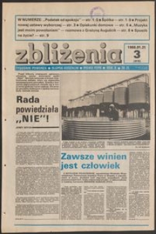 Zbliżenia : tygodnik społeczno-polityczny, 1988, nr 3