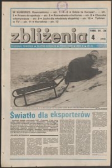 Zbliżenia : tygodnik społeczno-polityczny, 1988, nr 4