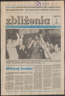 Zbliżenia : tygodnik społeczno-polityczny, 1989, nr 1