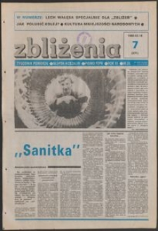 Zbliżenia : tygodnik społeczno-polityczny, 1989, nr 7
