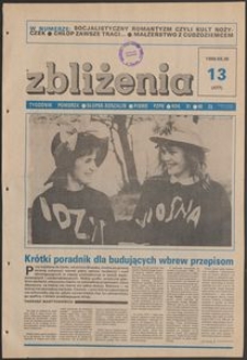 Zbliżenia : tygodnik społeczno-polityczny, 1989, nr 13