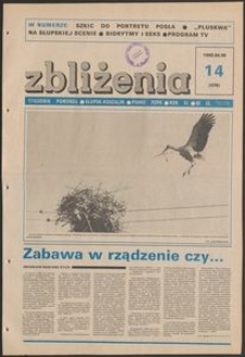 Zbliżenia : tygodnik społeczno-polityczny, 1989, nr 14