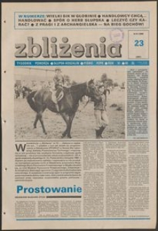Zbliżenia : tygodnik społeczno-polityczny, 1989, nr 23