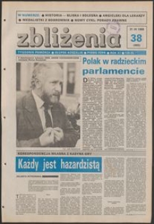 Zbliżenia : tygodnik społeczno-polityczny, 1989, nr 38
