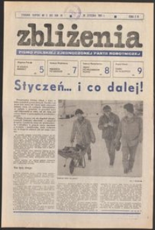 Zbliżenia : tygodnik społeczno-polityczny, 1981, nr 5
