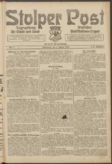 Stolper Post. Tageszeitung f&uuml;r Stadt und Land Nr. 2/1924