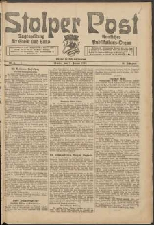 Stolper Post. Tageszeitung für Stadt und Land Nr. 5/1924