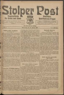 Stolper Post. Tageszeitung für Stadt und Land Nr. 8/1924