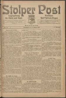 Stolper Post. Tageszeitung f&uuml;r Stadt und Land Nr. 10/1924