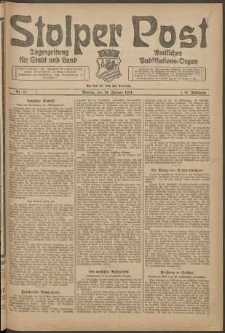 Stolper Post. Tageszeitung f&uuml;r Stadt und Land Nr. 11/1924