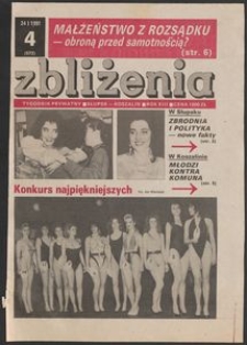 Zbliżenia : tygodnik społeczno-polityczny, 1991, nr 4