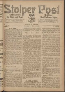 Stolper Post. Tageszeitung f&uuml;r Stadt und Land Nr. 14/1924