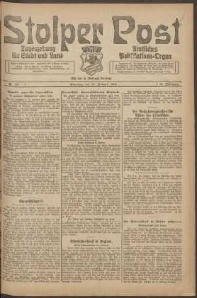 Stolper Post. Tageszeitung f&uuml;r Stadt und Land Nr. 18/1924