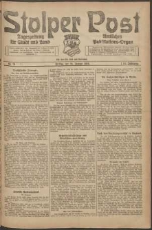 Stolper Post. Tageszeitung f&uuml;r Stadt und Land Nr. 21/1924