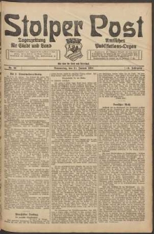 Stolper Post. Tageszeitung f&uuml;r Stadt und Land Nr. 26/1924
