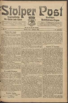 Stolper Post. Tageszeitung f&uuml;r Stadt und Land Nr. 27/1924
