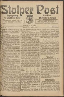 Stolper Post. Tageszeitung f&uuml;r Stadt und Land Nr. 29/1924