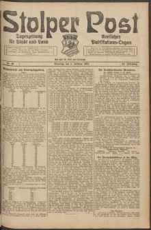 Stolper Post. Tageszeitung f&uuml;r Stadt und Land Nr. 30/1924