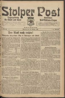 Stolper Post. Tageszeitung f&uuml;r Stadt und Land Nr. 36/1924