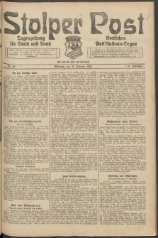 Stolper Post. Tageszeitung f&uuml;r Stadt und Land Nr. 37/1924