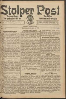 Stolper Post. Tageszeitung f&uuml;r Stadt und Land Nr. 38/1924