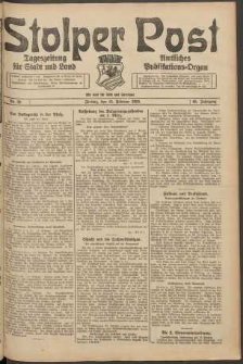 Stolper Post. Tageszeitung f&uuml;r Stadt und Land Nr. 39/1924