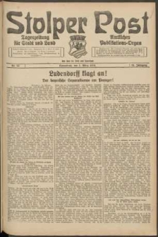 Stolper Post. Tageszeitung f&uuml;r Stadt und Land Nr. 52/1924