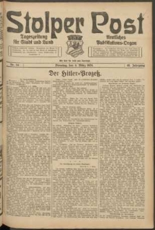 Stolper Post. Tageszeitung für Stadt und Land Nr. 54/1924