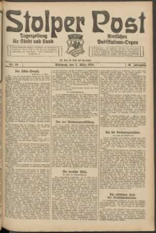 Stolper Post. Tageszeitung f&uuml;r Stadt und Land Nr. 55/1924