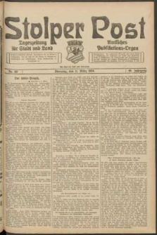Stolper Post. Tageszeitung f&uuml;r Stadt und Land Nr. 60/1924