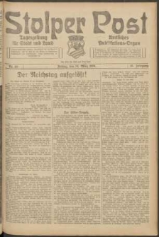 Stolper Post. Tageszeitung für Stadt und Land Nr. 63/1924