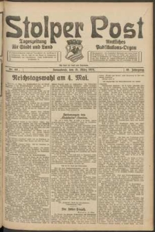 Stolper Post. Tageszeitung f&uuml;r Stadt und Land Nr. 64/1924