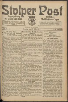 Stolper Post. Tageszeitung f&uuml;r Stadt und Land Nr. 72/1924