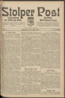 Stolper Post. Tageszeitung für Stadt und Land Nr. 73/1924