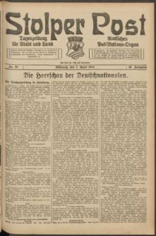Stolper Post. Tageszeitung f&uuml;r Stadt und Land Nr. 79/1924