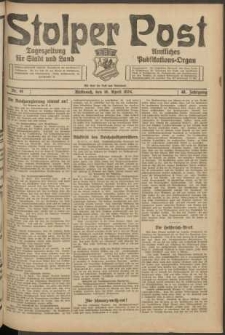 Stolper Post. Tageszeitung für Stadt und Land Nr. 91/1924