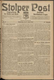 Stolper Post. Tageszeitung für Stadt und Land Nr. 92/1924