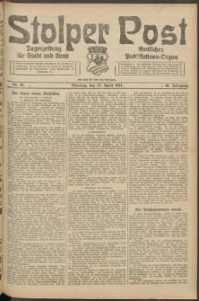 Stolper Post. Tageszeitung f&uuml;r Stadt und Land Nr. 94/1924