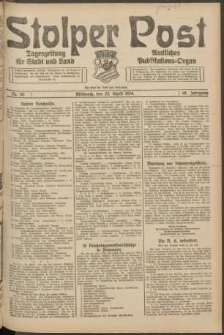 Stolper Post. Tageszeitung für Stadt und Land Nr. 95/1924