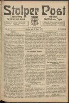 Stolper Post. Tageszeitung f&uuml;r Stadt und Land Nr. 99/1924