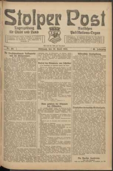 Stolper Post. Tageszeitung f&uuml;r Stadt und Land Nr. 101/1924