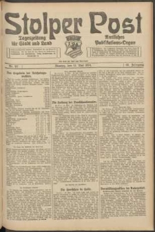Stolper Post. Tageszeitung f&uuml;r Stadt und Land Nr. 111/1924