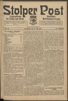 Stolper Post. Tageszeitung für Stadt und Land Nr. 116/1924