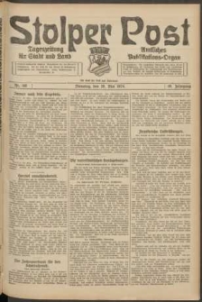 Stolper Post. Tageszeitung f&uuml;r Stadt und Land Nr. 118/1924