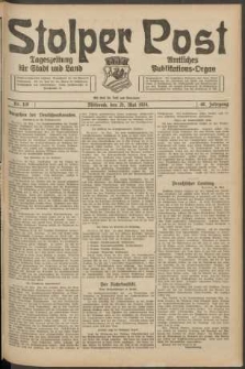 Stolper Post. Tageszeitung f&uuml;r Stadt und Land Nr. 119/1924