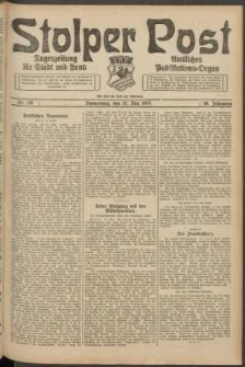 Stolper Post. Tageszeitung f&uuml;r Stadt und Land Nr. 120/1924