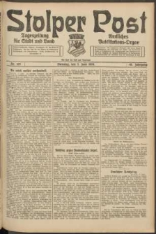 Stolper Post. Tageszeitung für Stadt und Land Nr. 129/1924